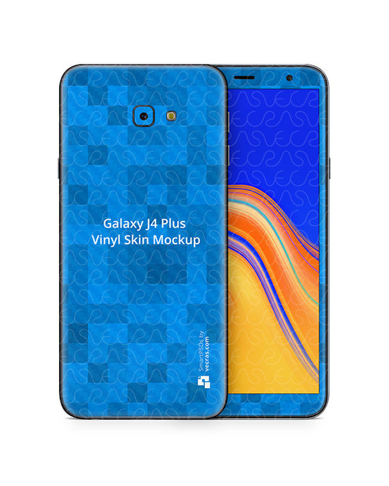 Samsung Galaxy J4 Plus Vinyl Skin Design Mockup 2018