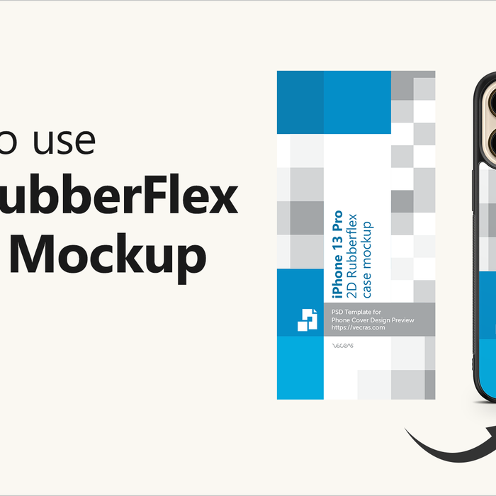 Customize 2D RubberFlex Case SmartPSD Mockup