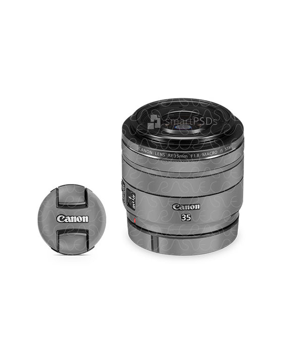 Canon RF 35mm Lens (2018) Vinyl Skin Mockup PSD Template