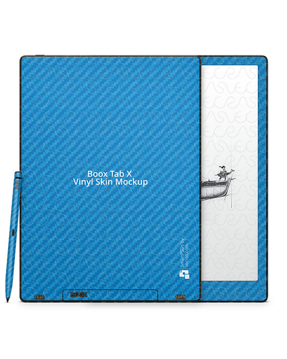Boox Tab X Full Wrap Skin Design Mockup Front-Back