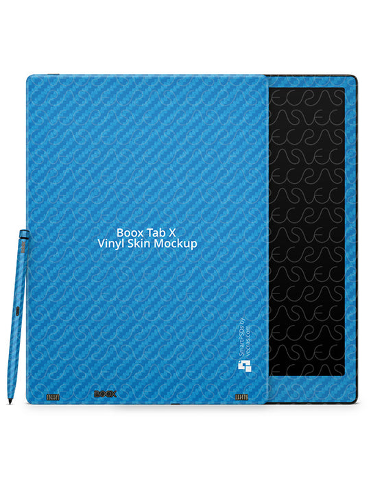 Boox Tab X Full Wrap Skin Design Mockup Front-Back