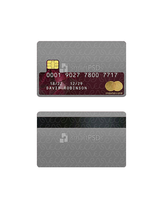 Credit-Debit Card | Skin Design Mockup PSD Template 