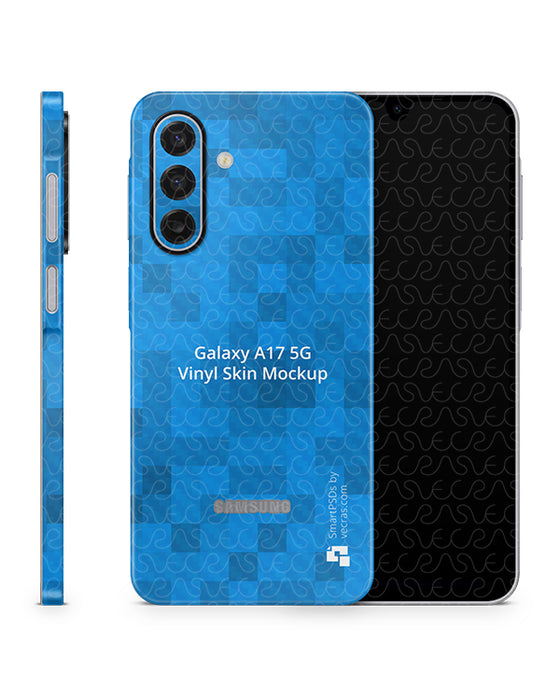 Galaxy A17 5G Split Full Wrap Skin Design Mockup Front-Back