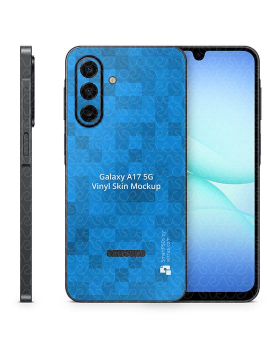 Galaxy A17 5G Back Only Skin Design Mockup Front-Back