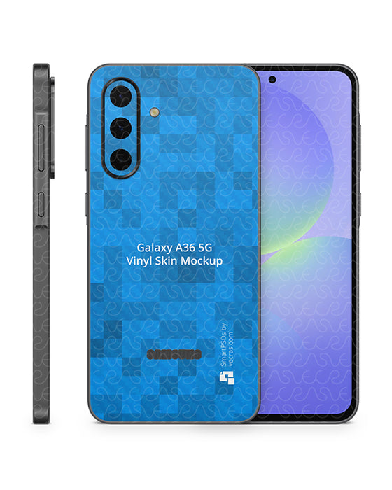 Galaxy A36 2025 Vinyl Skin Mockup PSD Template