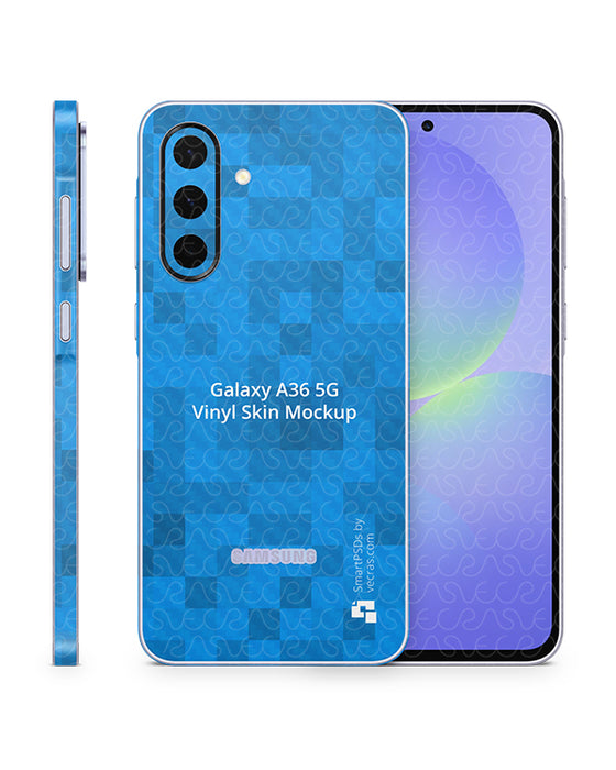 Galaxy A36 2025 Vinyl Skin Mockup PSD Template