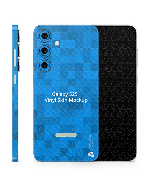 Galaxy S25 Plus 2025 Full Wrap  Vinyl Skin Mockup PSD Template