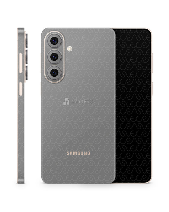 Galaxy S26 Plus Mobile 2026 | Vinyl Skin Mockup PSD Template Gray