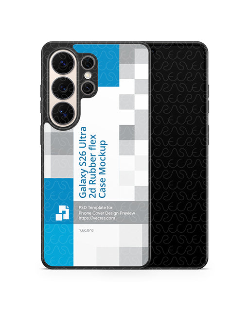 Galaxy S26 Ultra Mobile 2026 | 2D Rubberflex Mockup PSD Template 