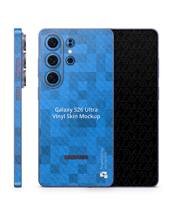 Galaxy S26 Ultra Mobile 2026 | Skin Design Mockup PSD Template Split Full Wrap