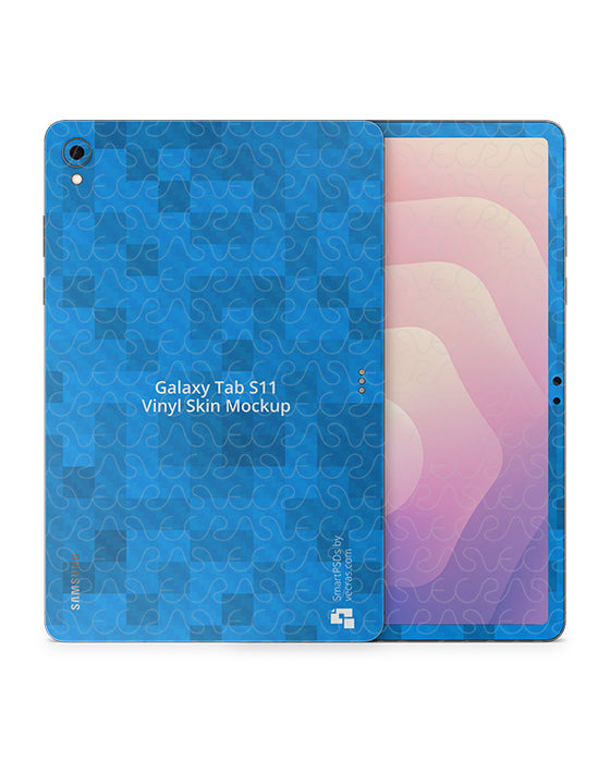 Galaxy Tab S11 Full Wrap Skin Design Mockup Front Back