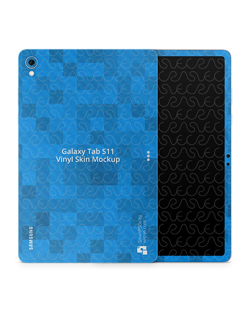 Galaxy Tab S11 Full Wrap Skin Design Mockup Front Back