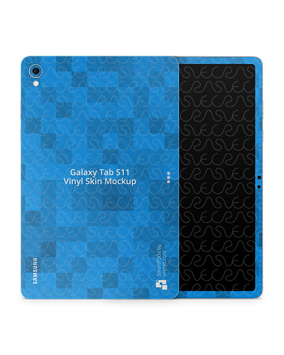 Galaxy Tab S11 Full Wrap Skin Design Mockup Front Back