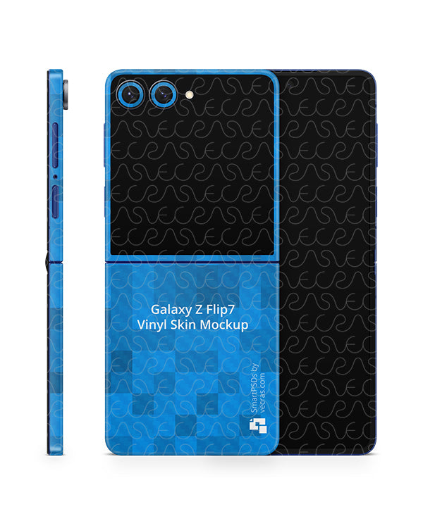 Samsung Galaxy Z Flip7 2025 | Skin Design Mockup PSD Template — VecRas