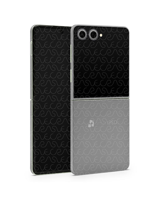Galaxy Z Flip8 Mobile 2026 | Skin Design Mockup PSD Template Angled
