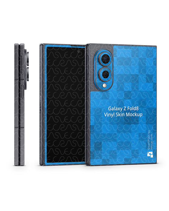 Galaxy Z Fold8 Mobile 2026 | Skin Design Mockup PSD Template Angled