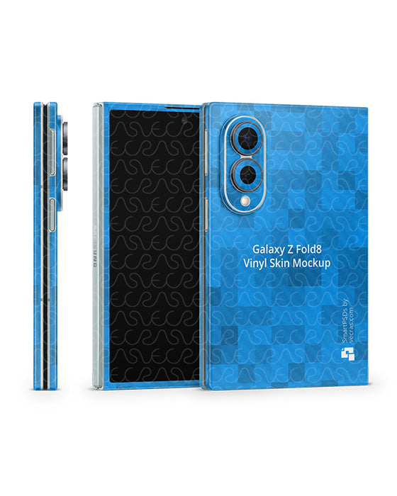 Galaxy Z Fold8 Mobile 2026 | Skin Design Mockup PSD Template Angled