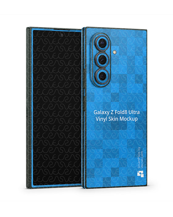 Galaxy Z Fold8 Ultra Mobile 2026 | Skin Design Mockup PSD Template Angled
