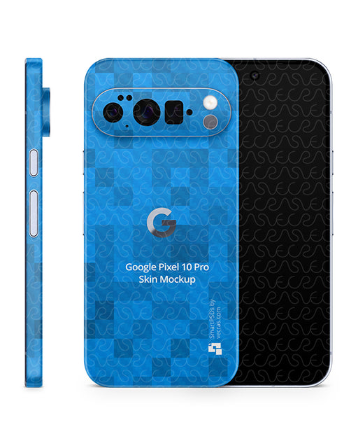 Google Pixel 10 Pro Full Wrap Skin Design Mockup Front Back