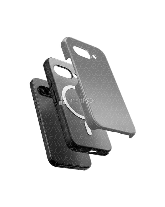Google Pixel 10a Mobile 2026 | 3D Dual Protective Case Design Mockup PSD Template