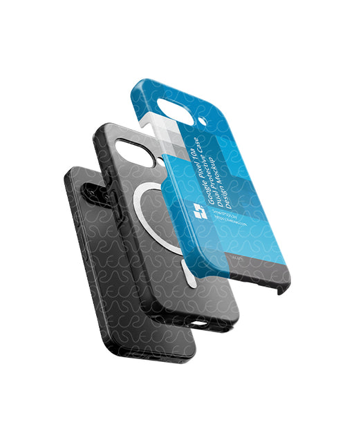 Google Pixel 10a Mobile 2026 | 3D Dual Protective Case Design Mockup PSD Template