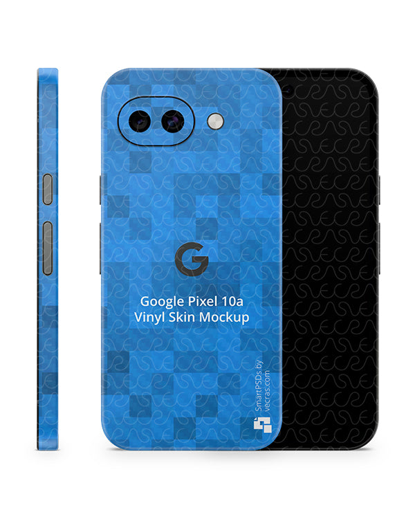 Google Pixel 10a Mobile 2026 Skin Design Mockup PSD Template — VecRas