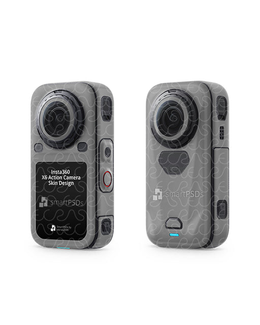 Insta360 X6 Action Camera 2026 | Skin Design Mockup PSD Template