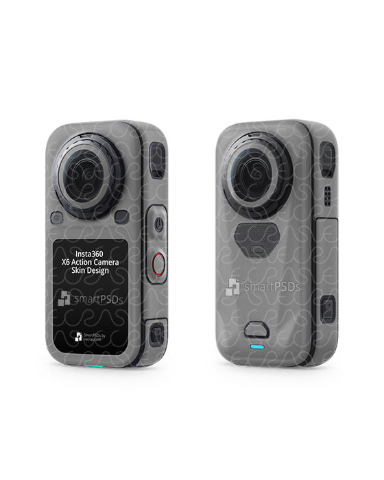 Insta360 X6 Action Camera 2026 | Skin Design Mockup PSD Template