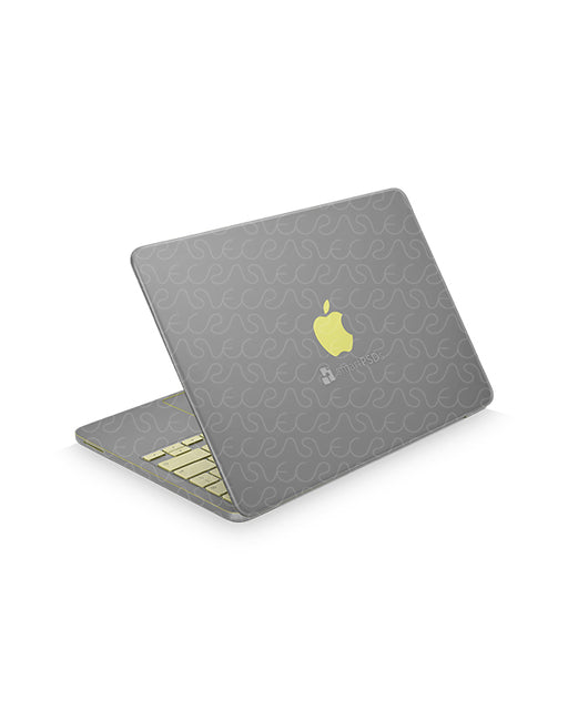 MacBook Neo 13" (A18 Pro) Laptop (2026) | Vinyl Skin Mockup PSD Template Gray
