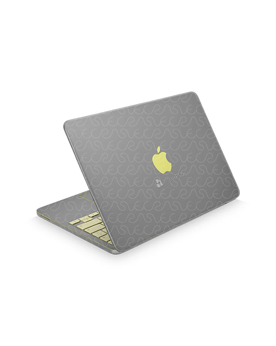 MacBook Neo 13" (A18 Pro) Laptop (2026) | Vinyl Skin Mockup PSD Template Gray