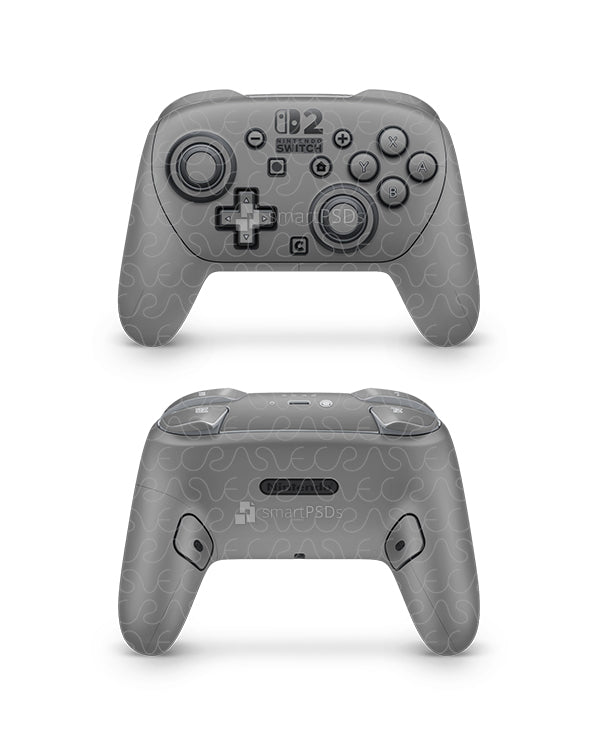Nintendo Switch 2 Pro Controller 2025 | Skin Design Mockup PSD Templat ...