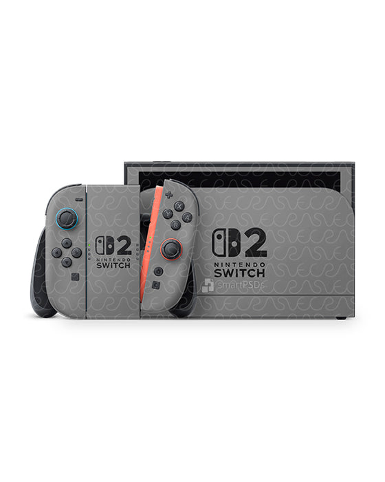 Nintendo Switch 2 2025 Vinyl Skin Mockup PSD Template