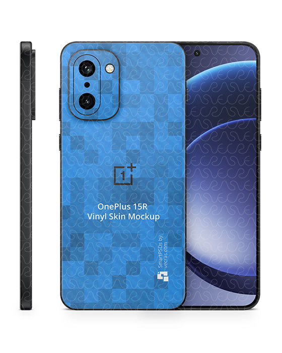 OnePlus 15R Full Wrap Skin Design Mockup Front Back Side