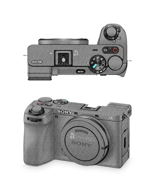Sony A6700 Mirrorless Camera 2023 | Skin Design Mockup PSD Template