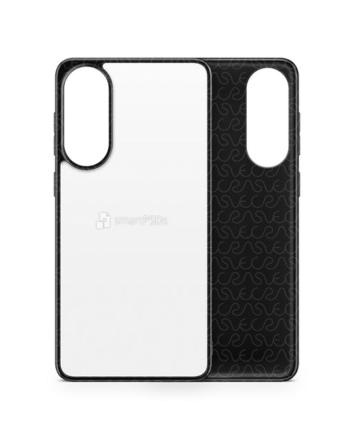 Galaxy S25 Edge 2D Rubberflex Case Design Mockup Front Back