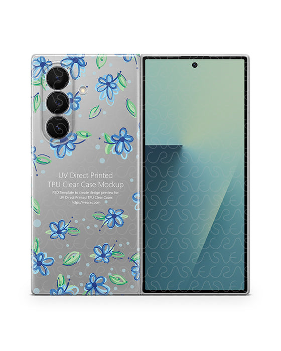 Samsung Galaxy Z Fold7 Mobile (SM-F966/DS) 2025 | UV TPU Clear Mockup Template