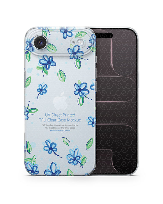 iPhone Air UV TPU Clear Case Design Mockup Front-Back