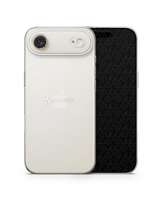 iPhone Air UV TPU Clear Case Design Mockup Front-Back