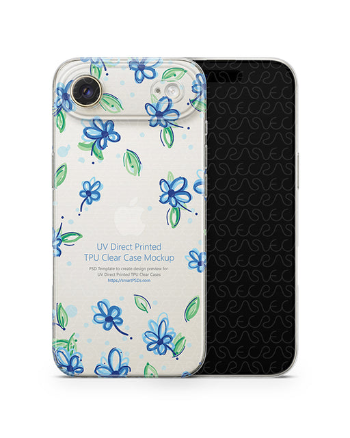 iPhone Air UV TPU Clear Case Design Mockup Front-Back