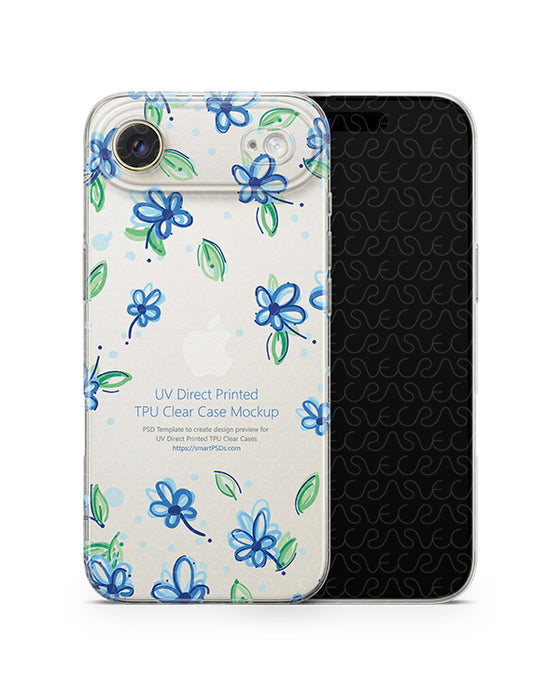iPhone Air UV TPU Clear Case Design Mockup Front-Back
