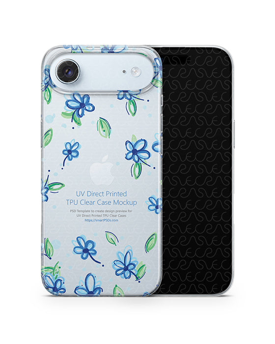 iPhone Air UV TPU Clear Case Design Mockup Front-Back