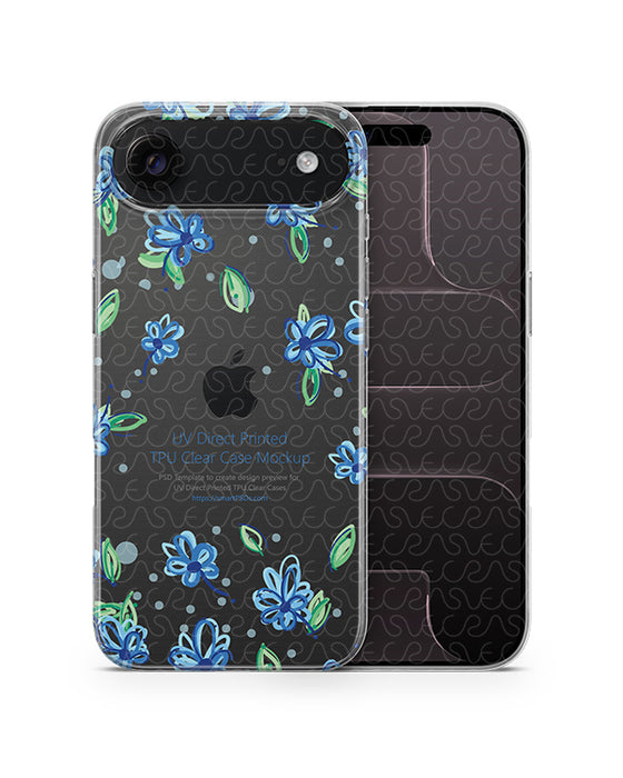 iPhone Air UV TPU Clear Case Design Mockup Front-Back