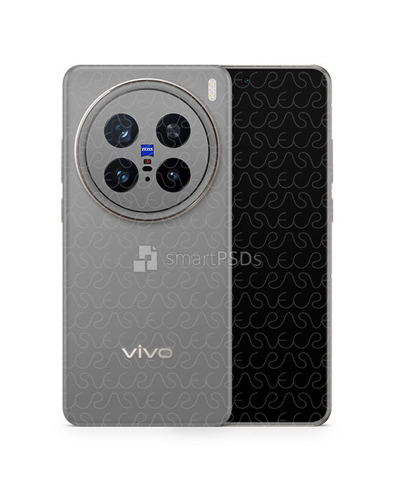 Vivo X200 Pro Full Wrap Skin Mockup PSD Template