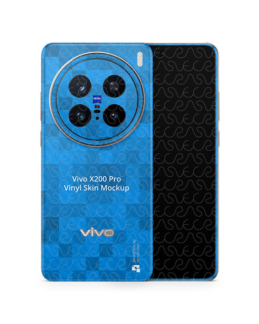 Vivo X200 Pro Full Wrap Skin Mockup PSD Template