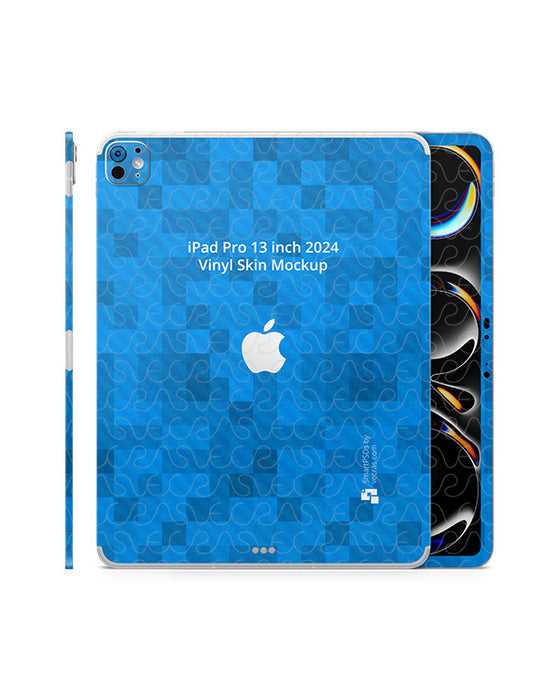 iPad Pro 13" M4 (2024) Vinyl Skin Mockup PSD Template