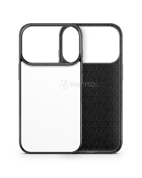 iPhone 17 Pro 2D Rubberflex Case Design Mockup Front Back