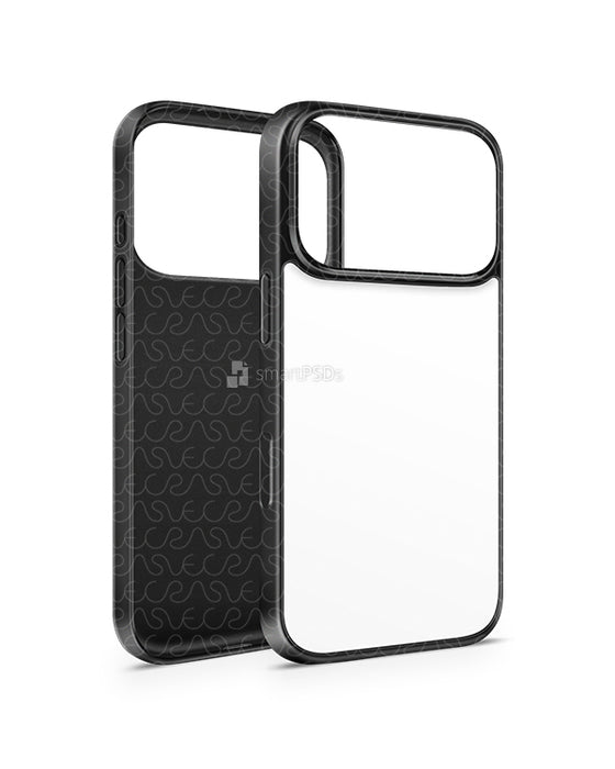 iPhone 17 Pro Mobile 2025 | 2D Rubberflex Mockup PSD Template Angled