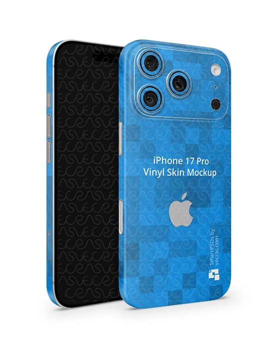 iPhone 17 Pro Full Wrap Skin Design Mockup Front Back Angled