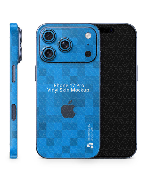 iPhone 17 Pro Split Full Wrap Skin Design Mockup Front Back