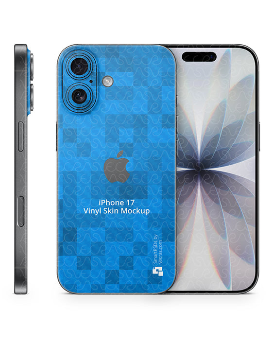 iPhone 17 Split Full Wrap Skin Design Mockup Front Back Side